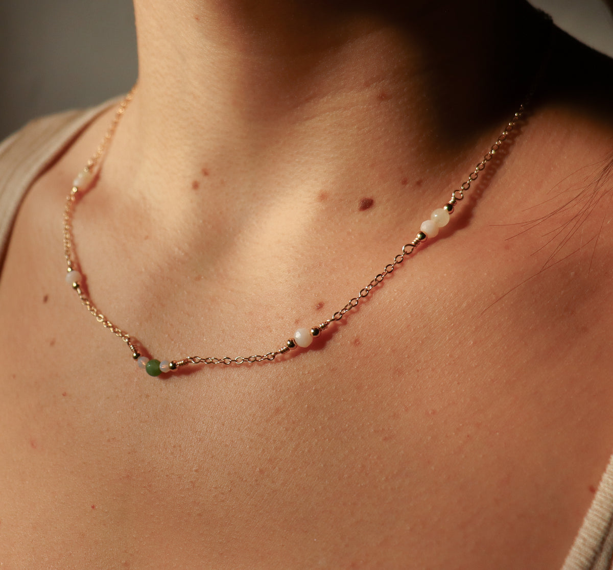 
                  
                    Izote Scattered Bead Necklace | Handmade by Majo Collections, El Salvador
                  
                