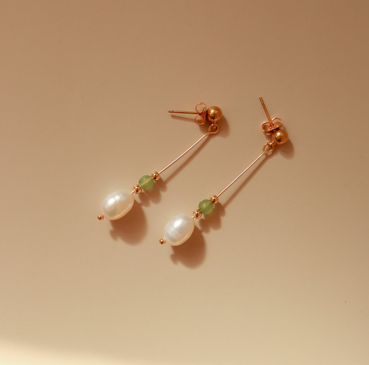 
                  
                    Izote Pearl & Quartz Drop Earrings | Handmade by Majo Collections, El Salvador
                  
                
