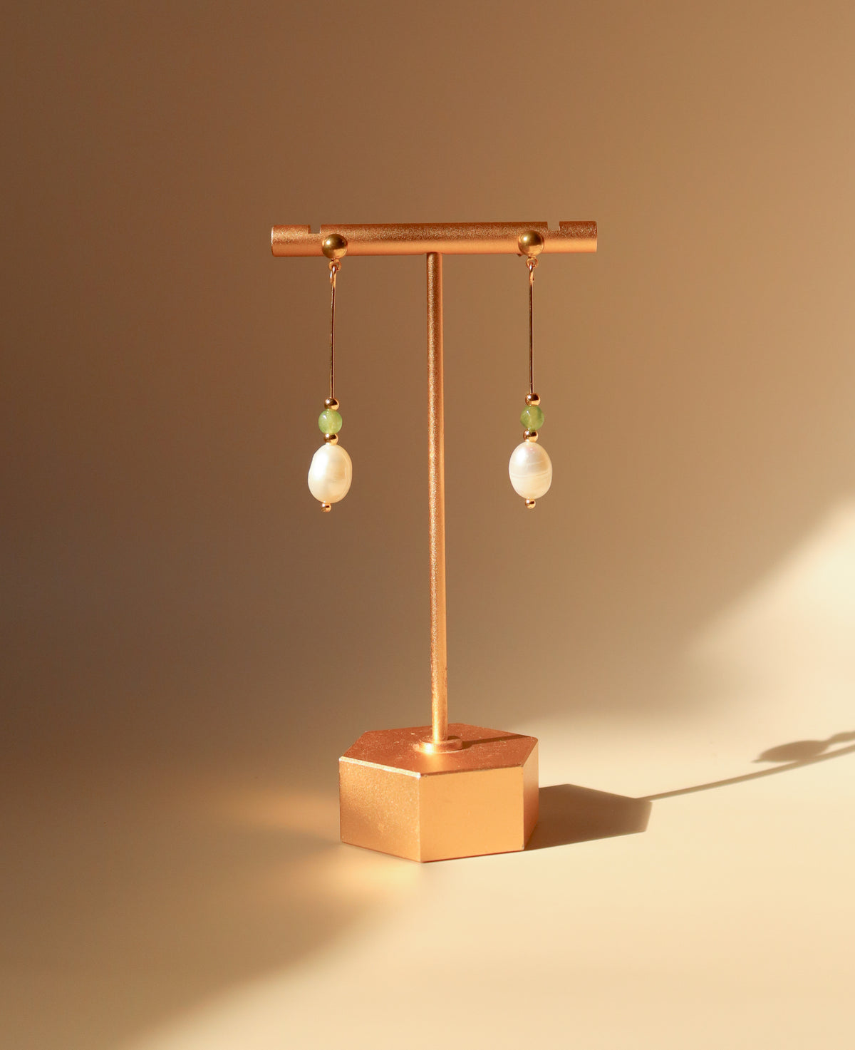 
                  
                    Izote Pearl & Quartz Drop Earrings | Handmade by Majo Collections, El Salvador
                  
                