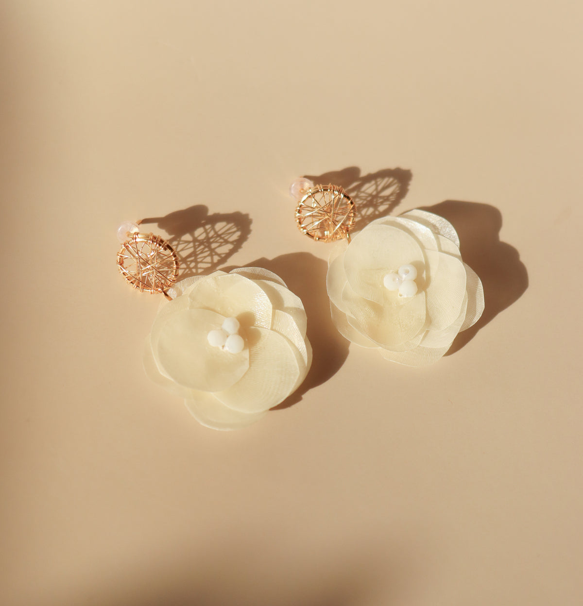 
                  
                    Fish Scale Blossom Drop Earrings | Handmade by 16 Nuditos, El Salvador
                  
                