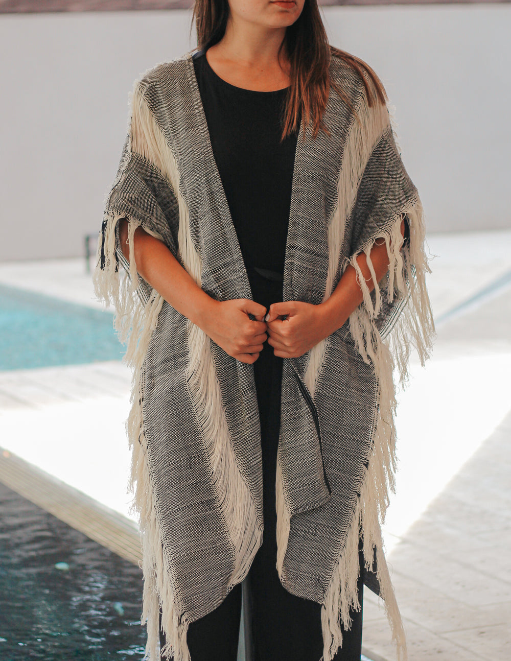 Long Boho Poncho