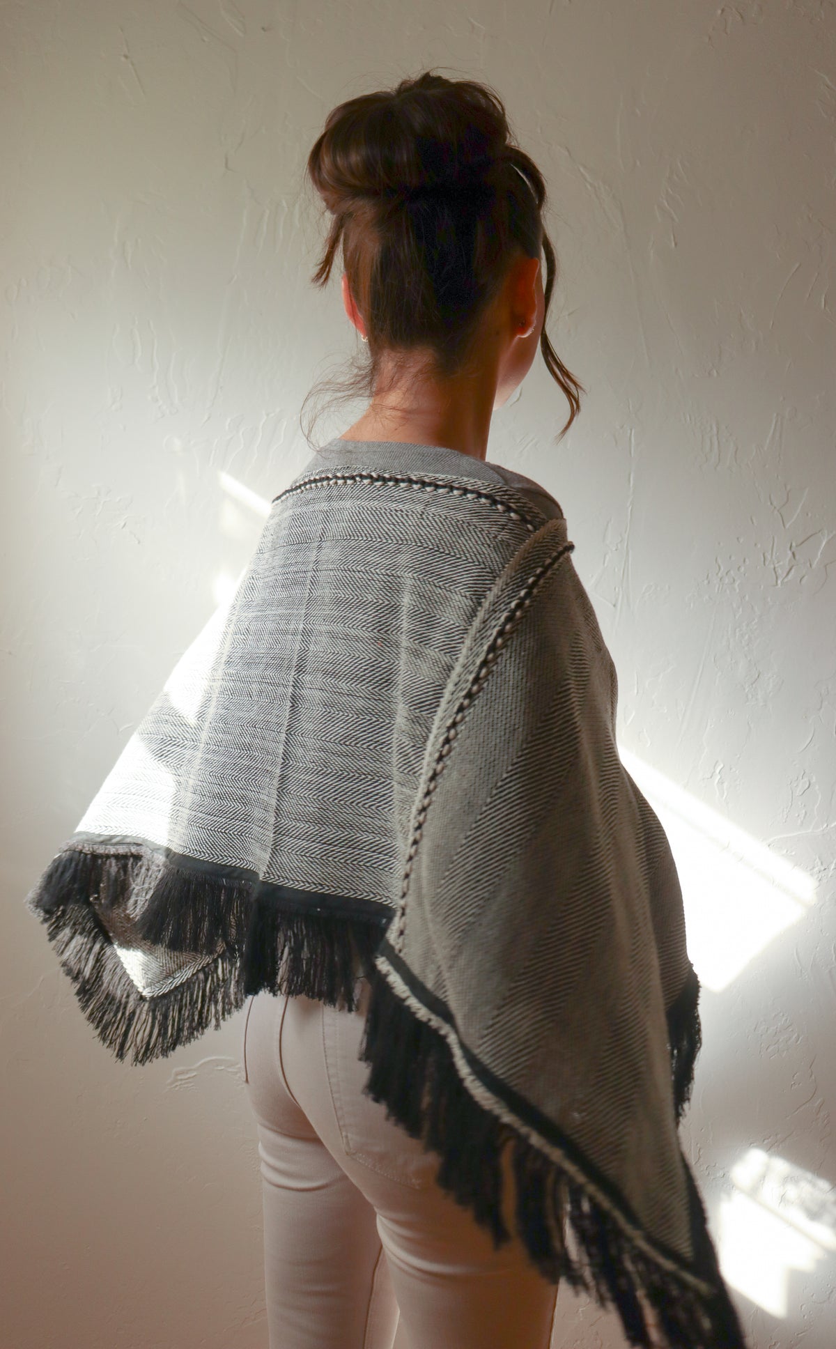 
                  
                    Black Embroidered V Neck Mañanera | Handwoven in El Salvador by Artesan
                  
                
