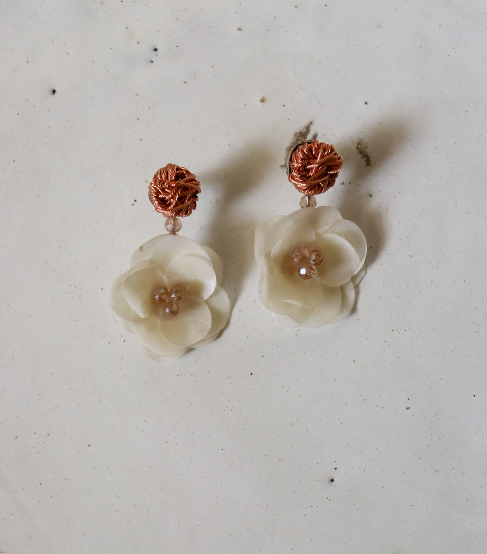 Sea Flower and Copper Earrings