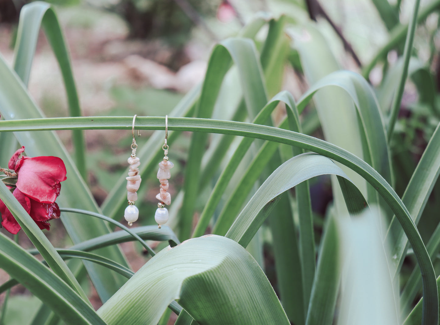 
                  
                    Natural Stone Chip Earrings
                  
                