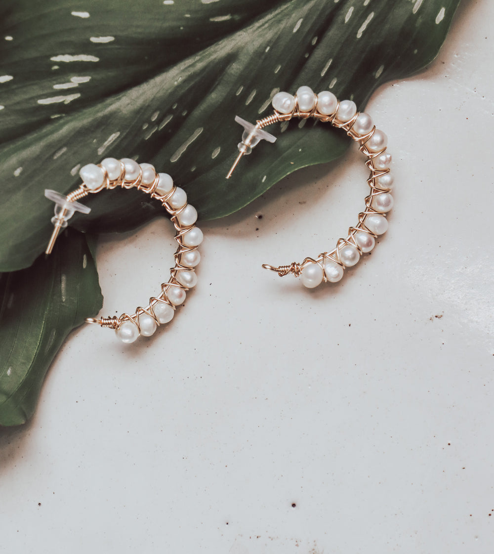 Pearl C Hoops