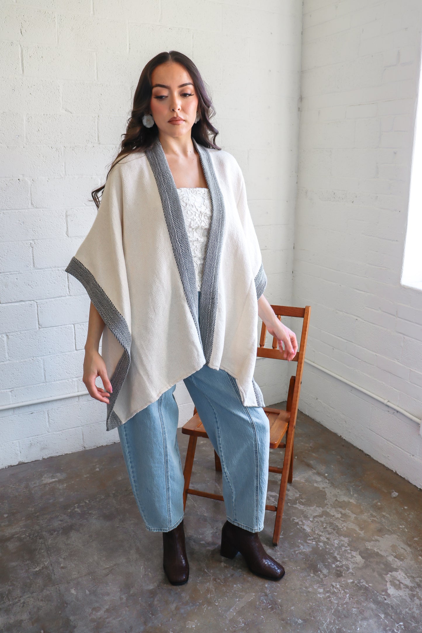 
                  
                    Two Tone Poncho
                  
                