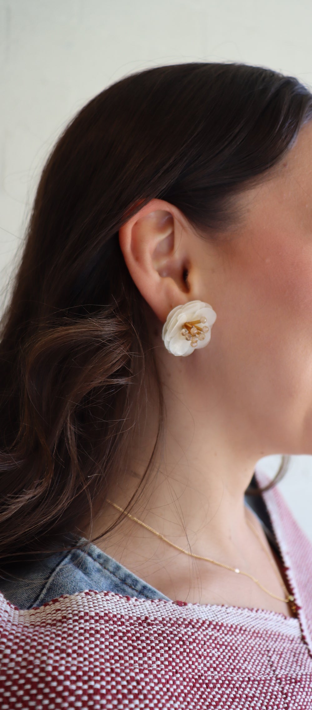 Fish Scale Flower Studs
