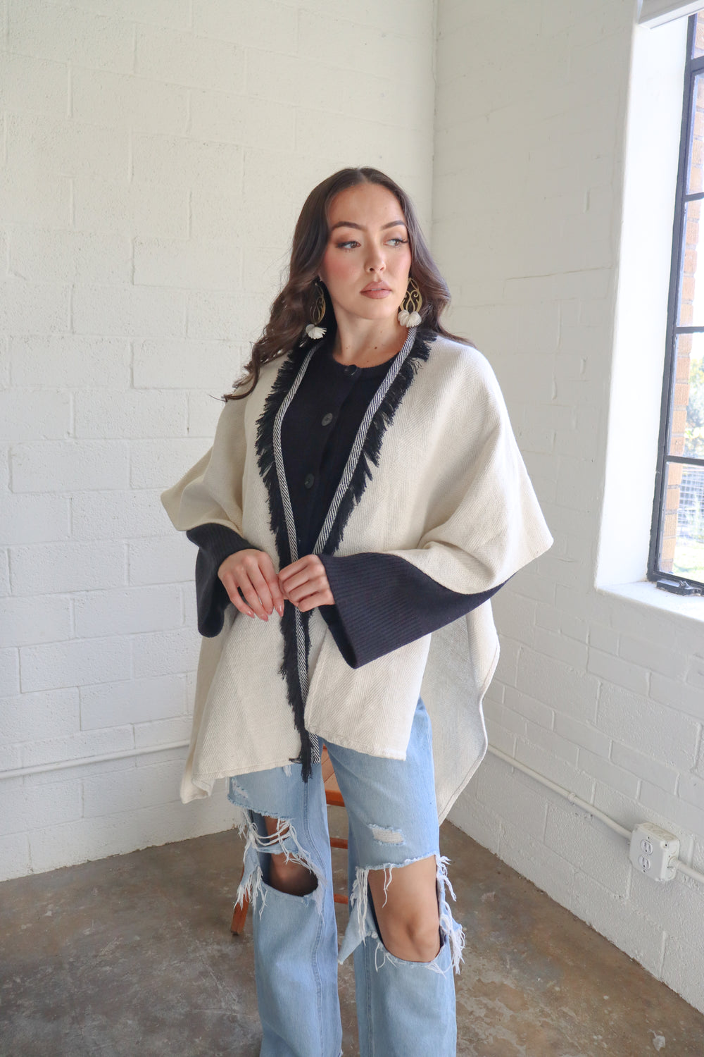 Fringe Cojutepeque Poncho