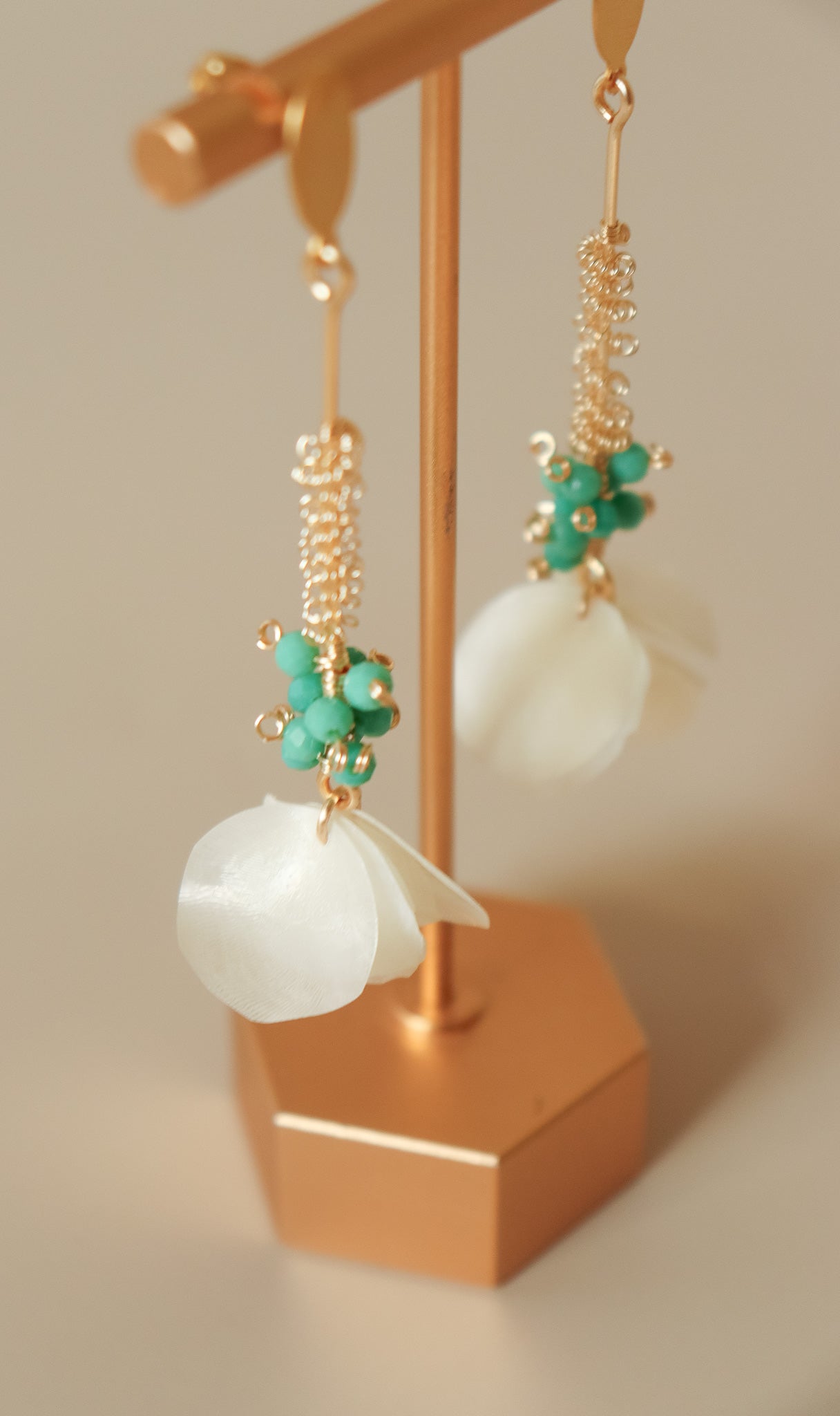 
                  
                    Fish Scale & Crystal Drop Earrings | Handmade in El Salvador by 16 Nuditos
                  
                