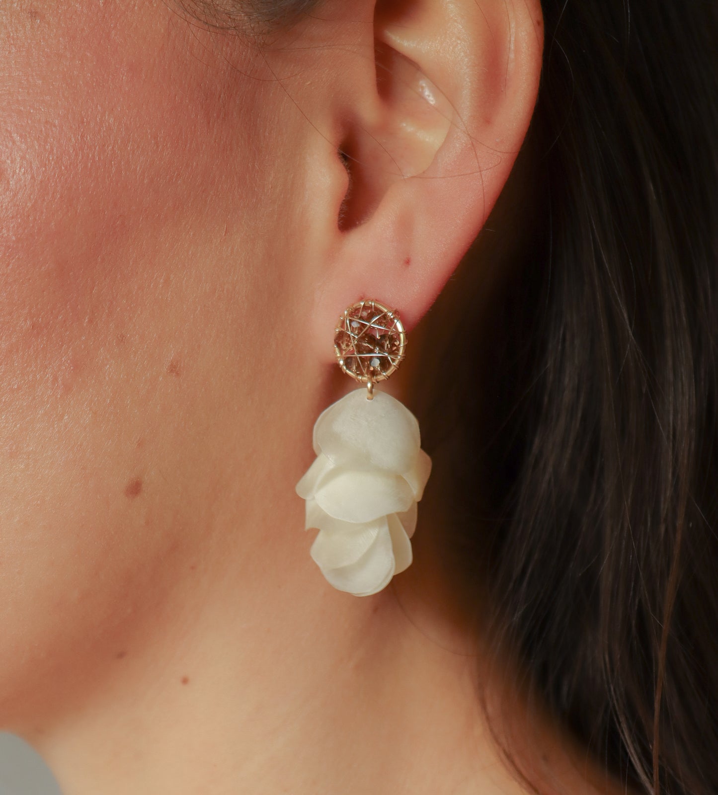 
                  
                    Fish Scale Petal Drop Earrings | Handmade in El Salvador by 16 Nuditos
                  
                
