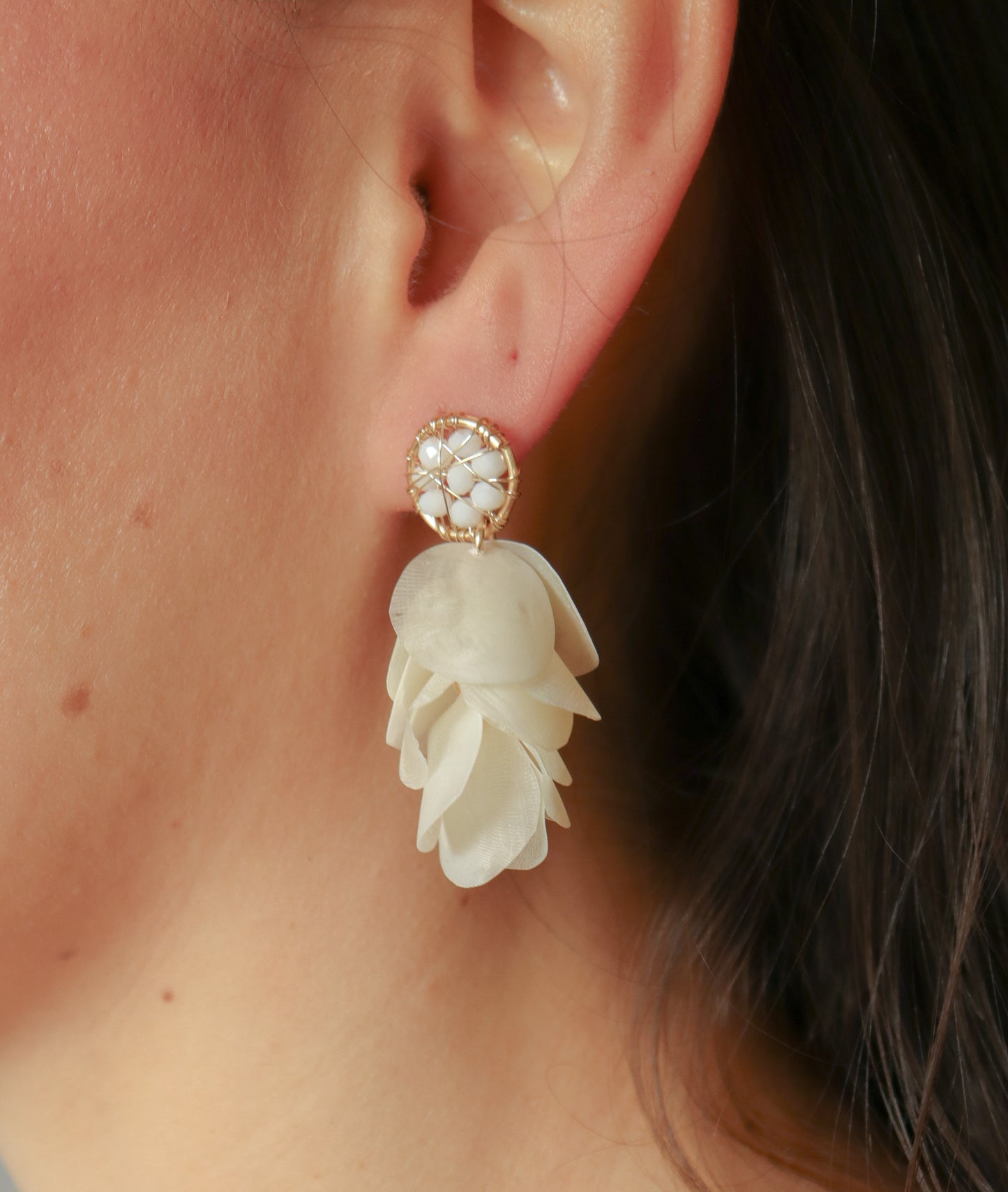 
                  
                    Fish Scale Petal Drop Earrings | Handmade in El Salvador by 16 Nuditos
                  
                