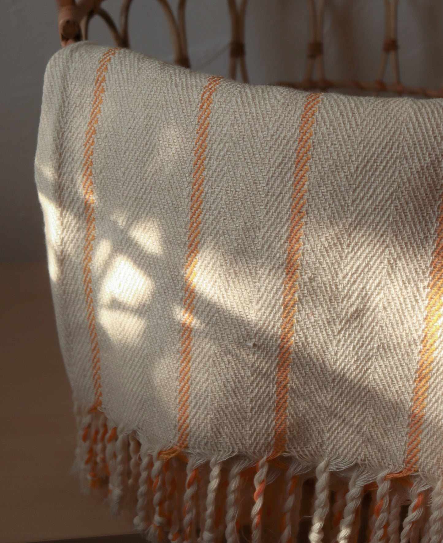 
                  
                    Striped Cotton Throw Blanket | Handwoven in El Salvador by Artesan
                  
                