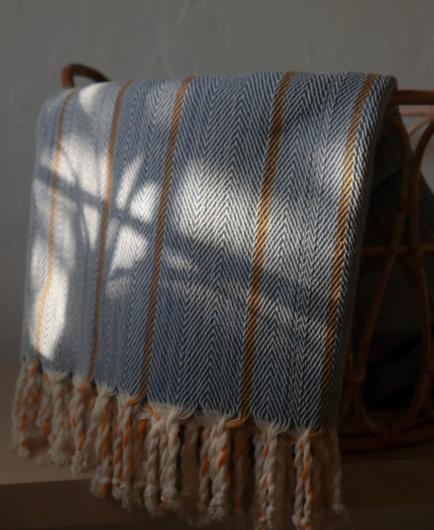 
                  
                    Striped Cotton Throw Blanket | Handwoven in El Salvador by Artesan
                  
                