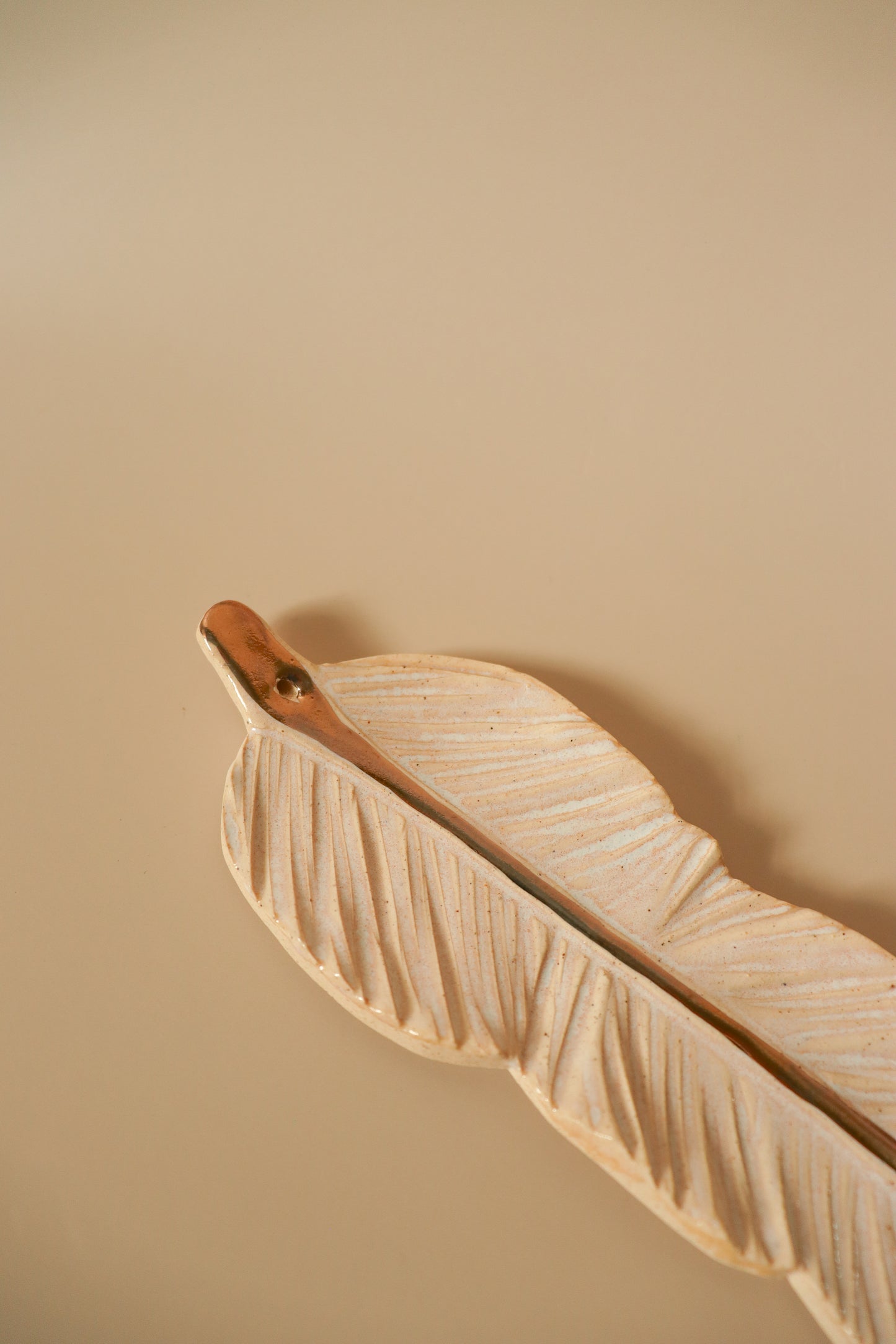 
                  
                    Ceramic Feather Incense Holder | Handmade by Flor Pottery
                  
                