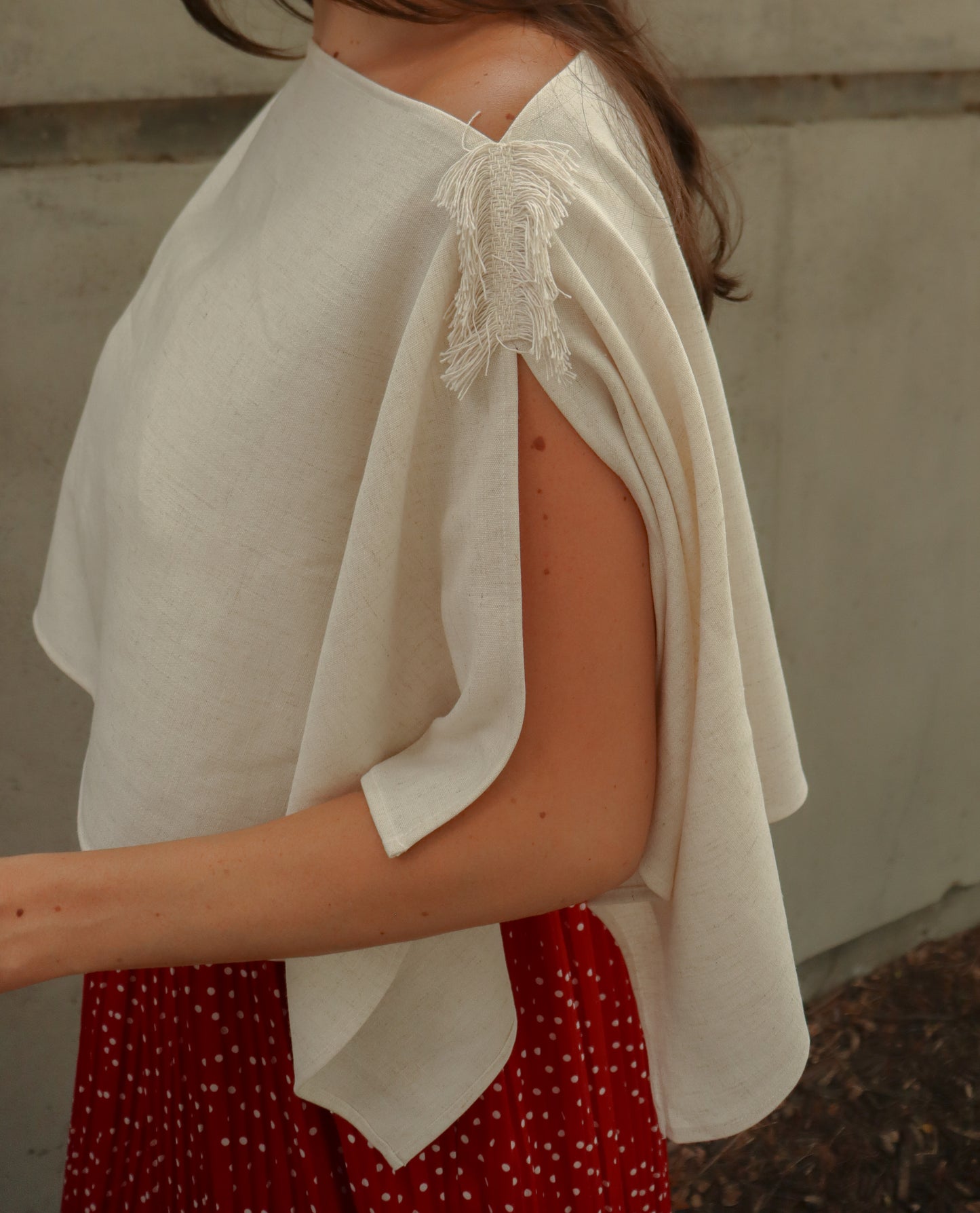 
                  
                    Cropped Fringe Cape | Handwoven in El Salvador by Artesan
                  
                