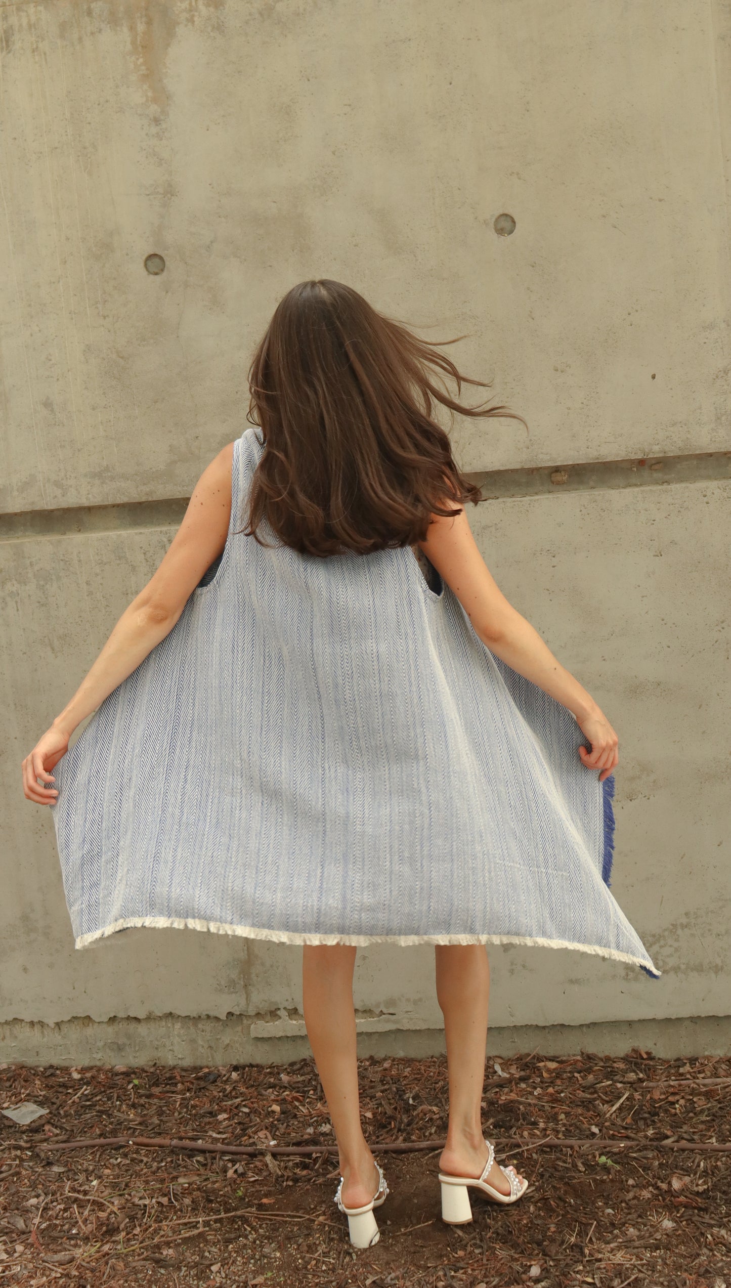 
                  
                    Long Woven Fringe Vest | Handwoven in El Salvador by Artesan
                  
                