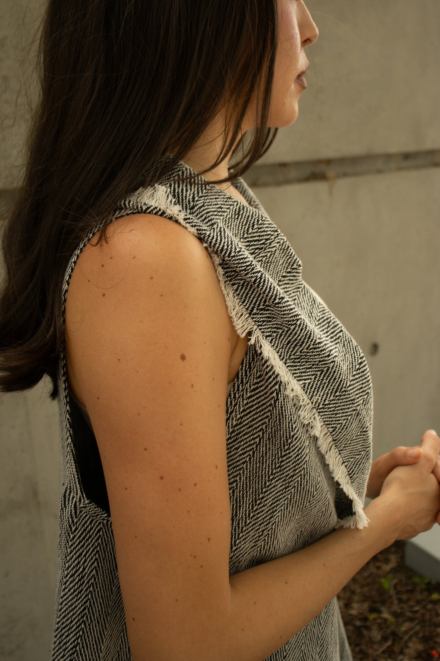 
                  
                    Long Woven Fringe Vest | Handwoven in El Salvador by Artesan
                  
                