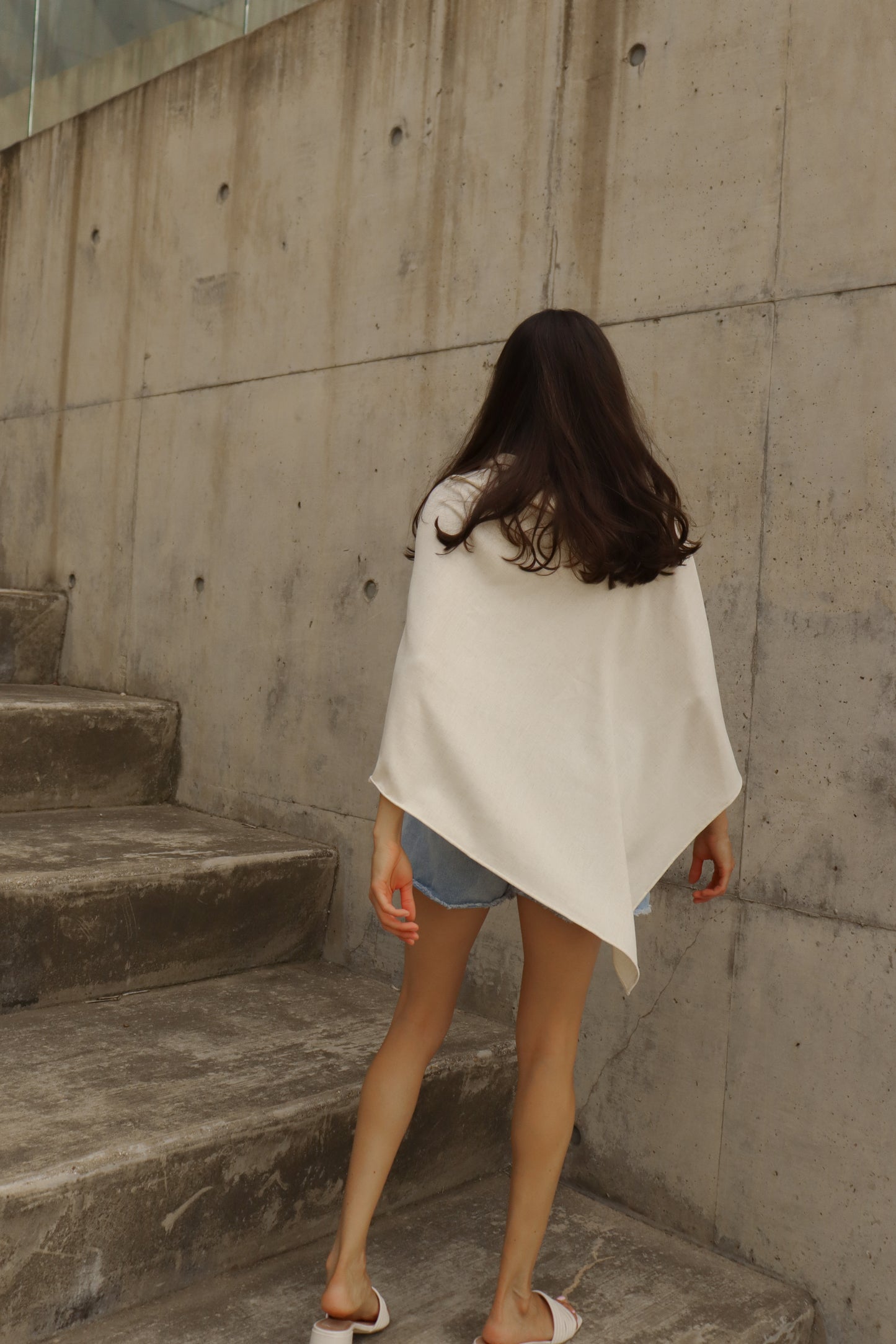 
                  
                    Asymmetric Cotton Cape | Handwoven in El Salvador by Artesan
                  
                