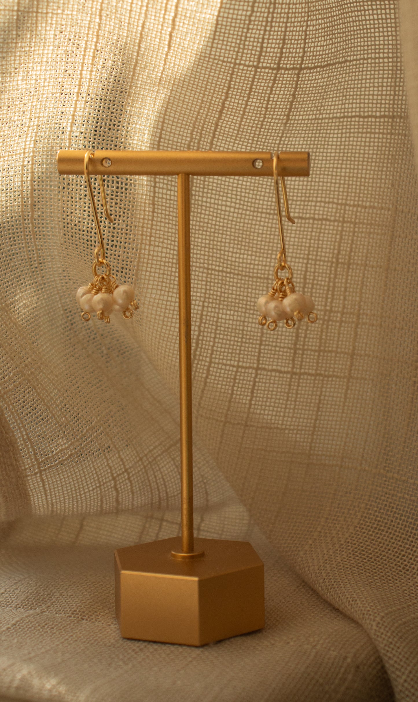 
                  
                    Pearl Cluster Dangle Earrings | Made in El Salvador by Majo Collections
                  
                