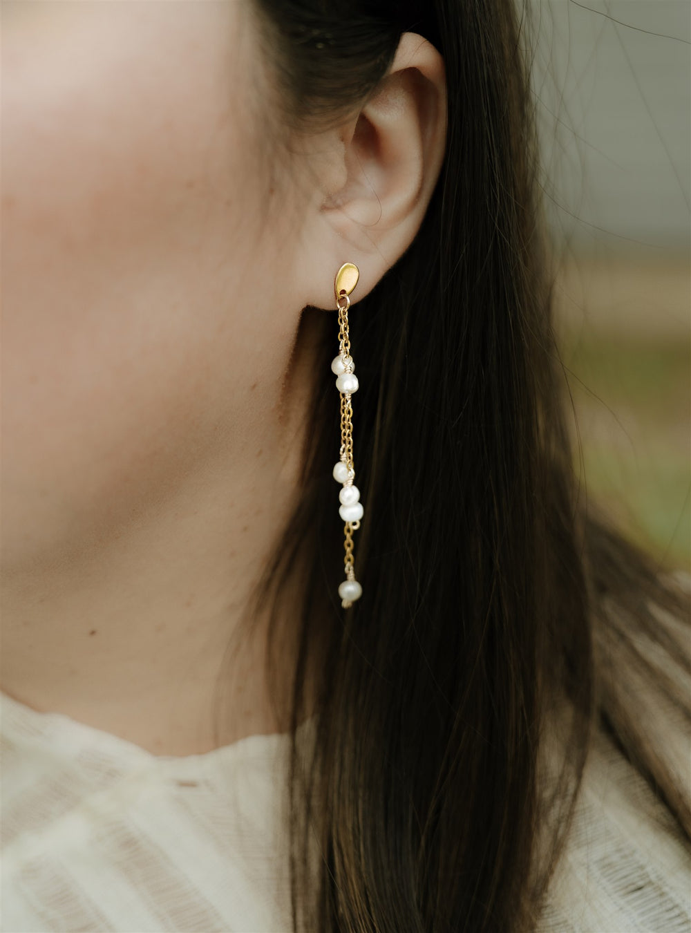 Double Pearl Chain Drop