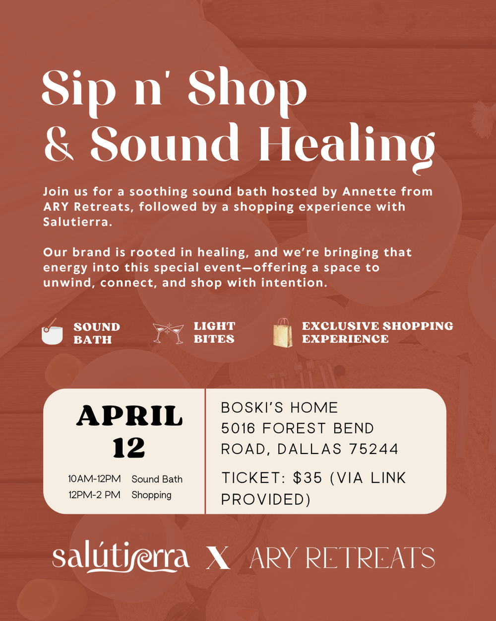 Sound Bath Sip n Shop